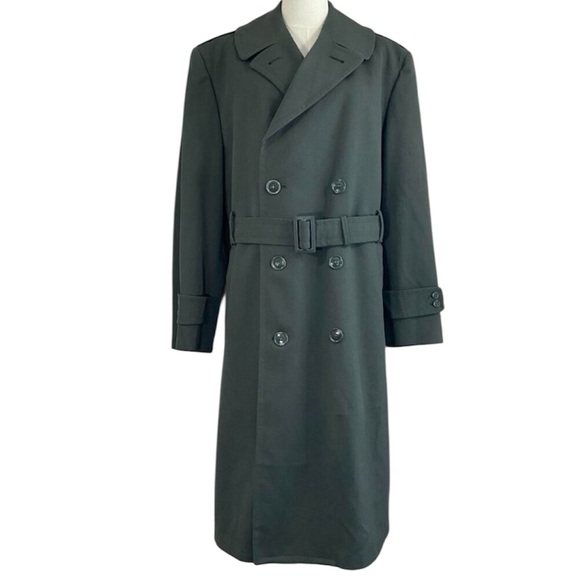 Source Unknown Other - 70s Vintage Green Vietnam War Wool Lined Military Trench Coat Size 38